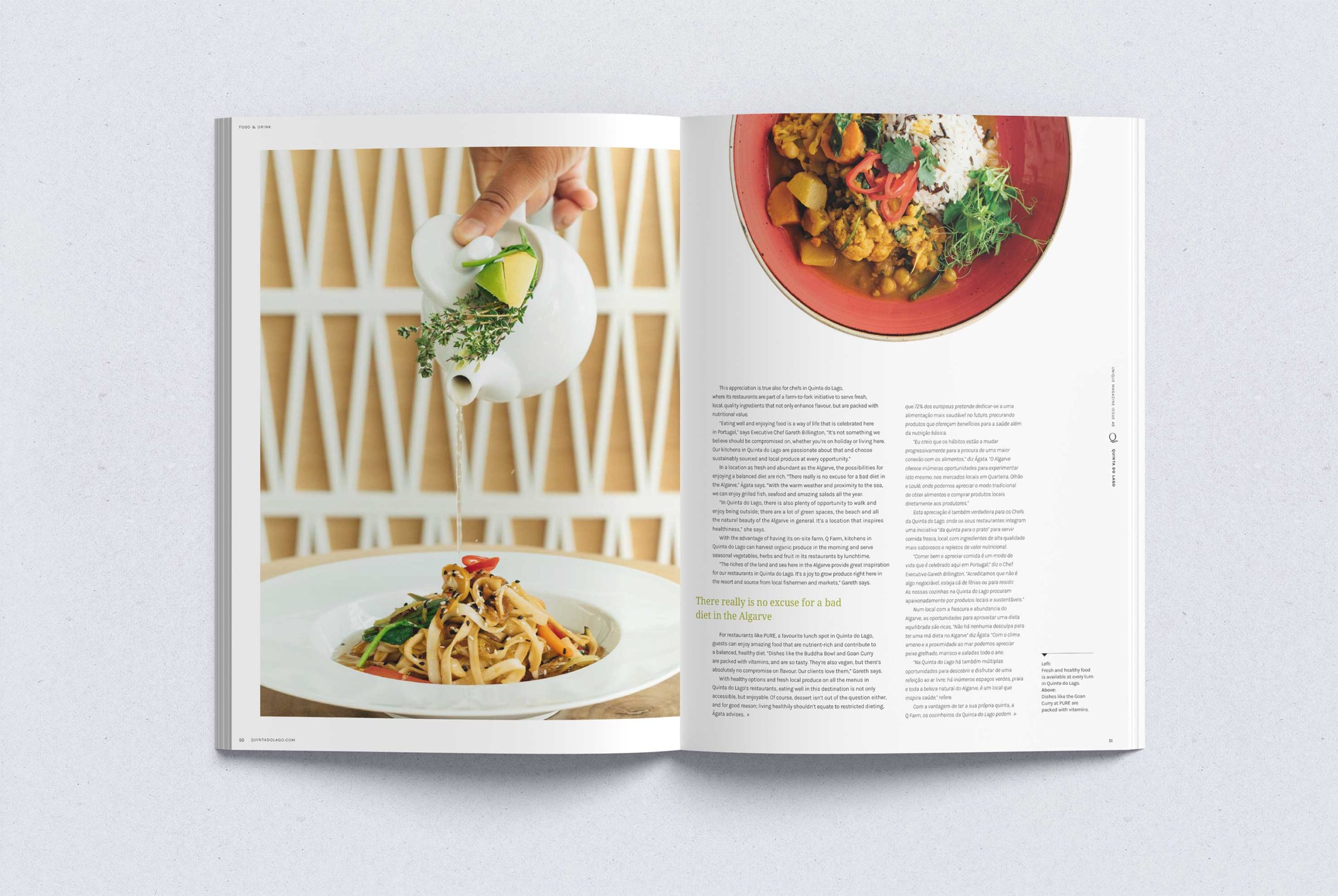 Unique Magazine 2021 - page 50 food and drink layout Livin' La Vida Local