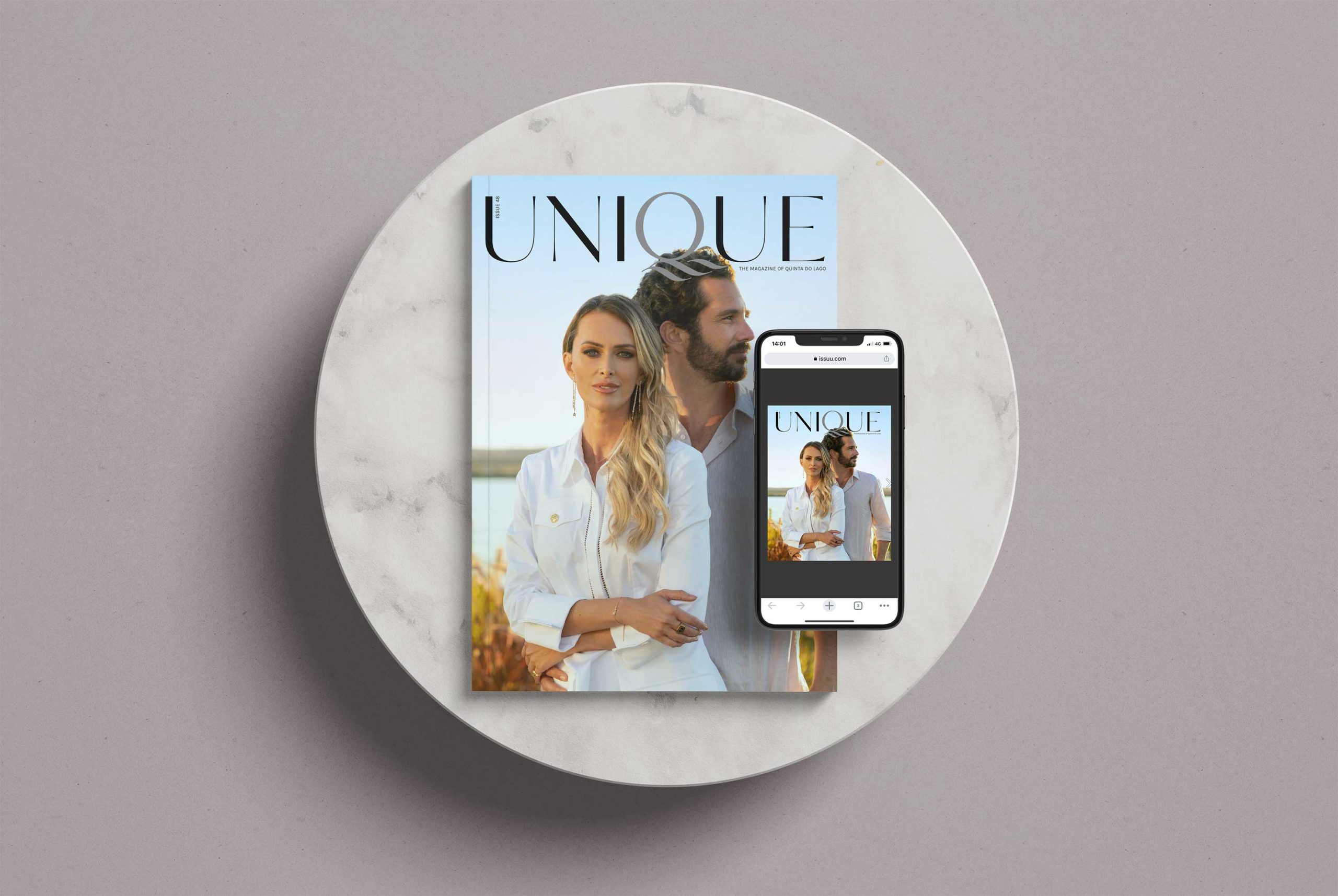 Unique Magazine - Cover image of high profile couple